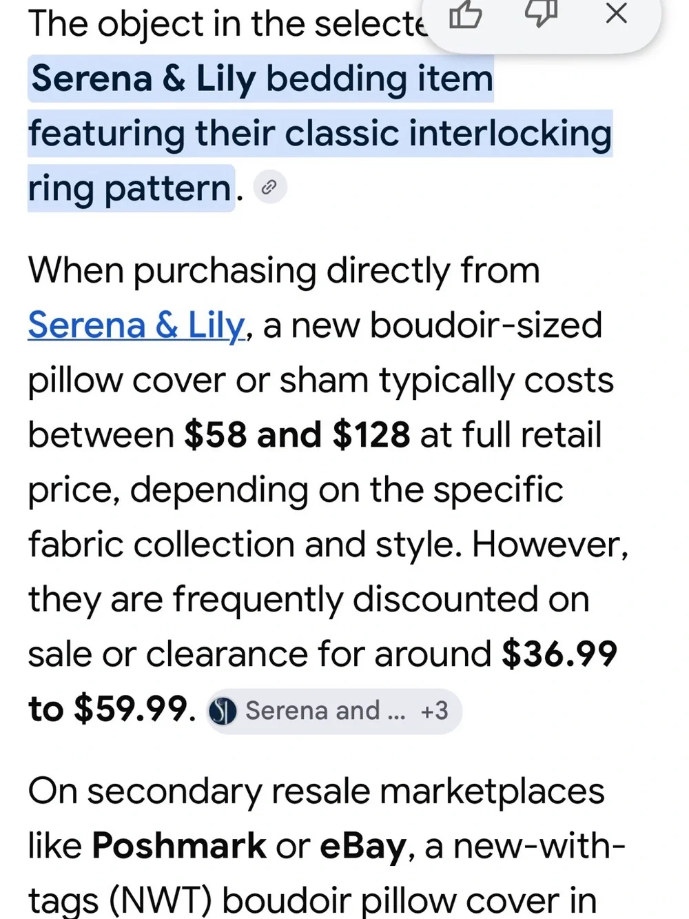 Serena & Lily White and Graish boudoir Pillowcase Cover - Elegant Home Bedding